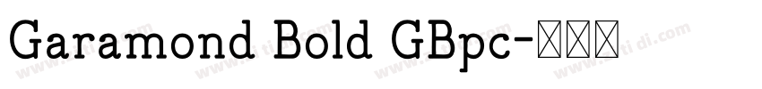 Garamond Bold GBpc字体转换